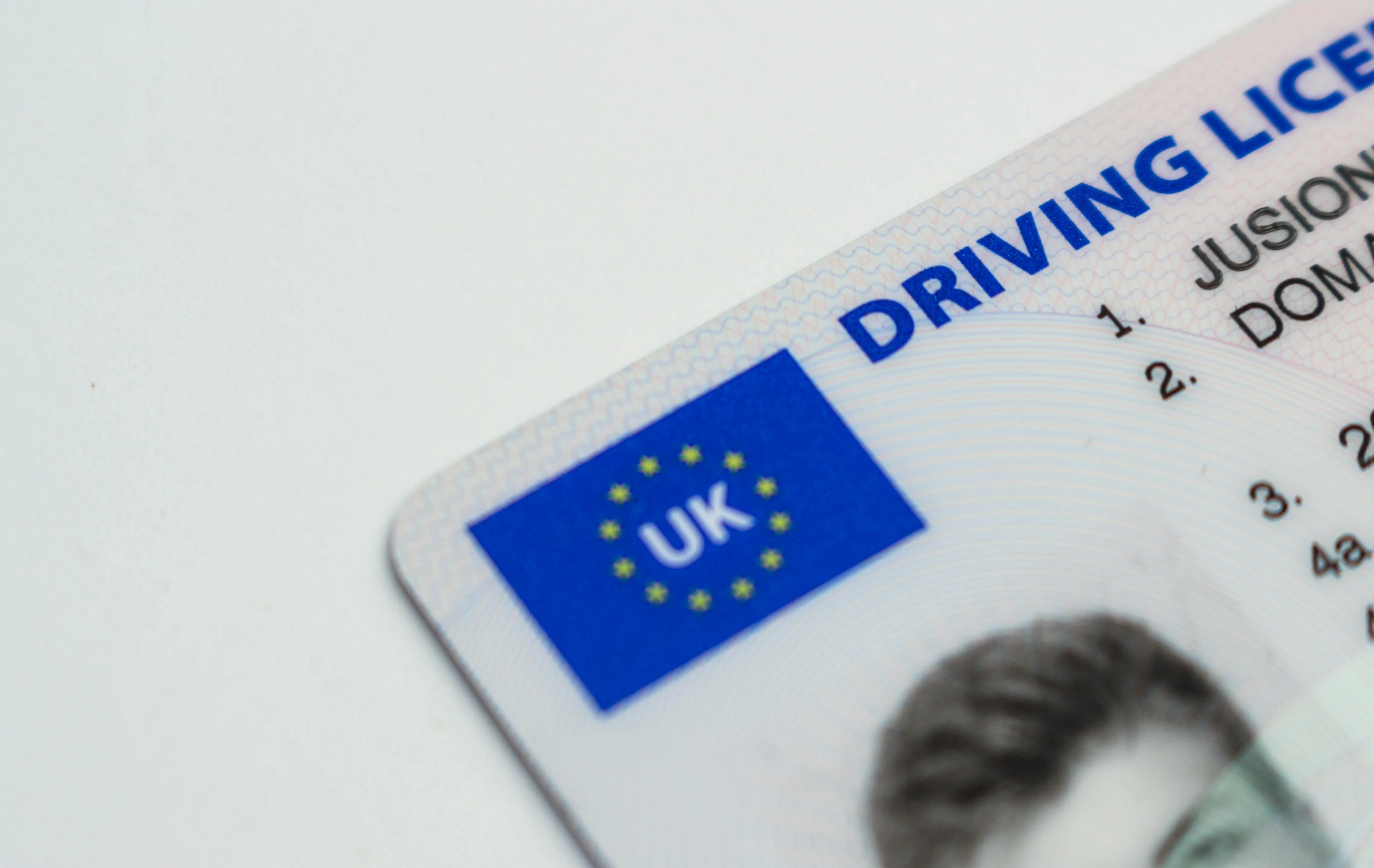 Crop of a UK Driving Licence