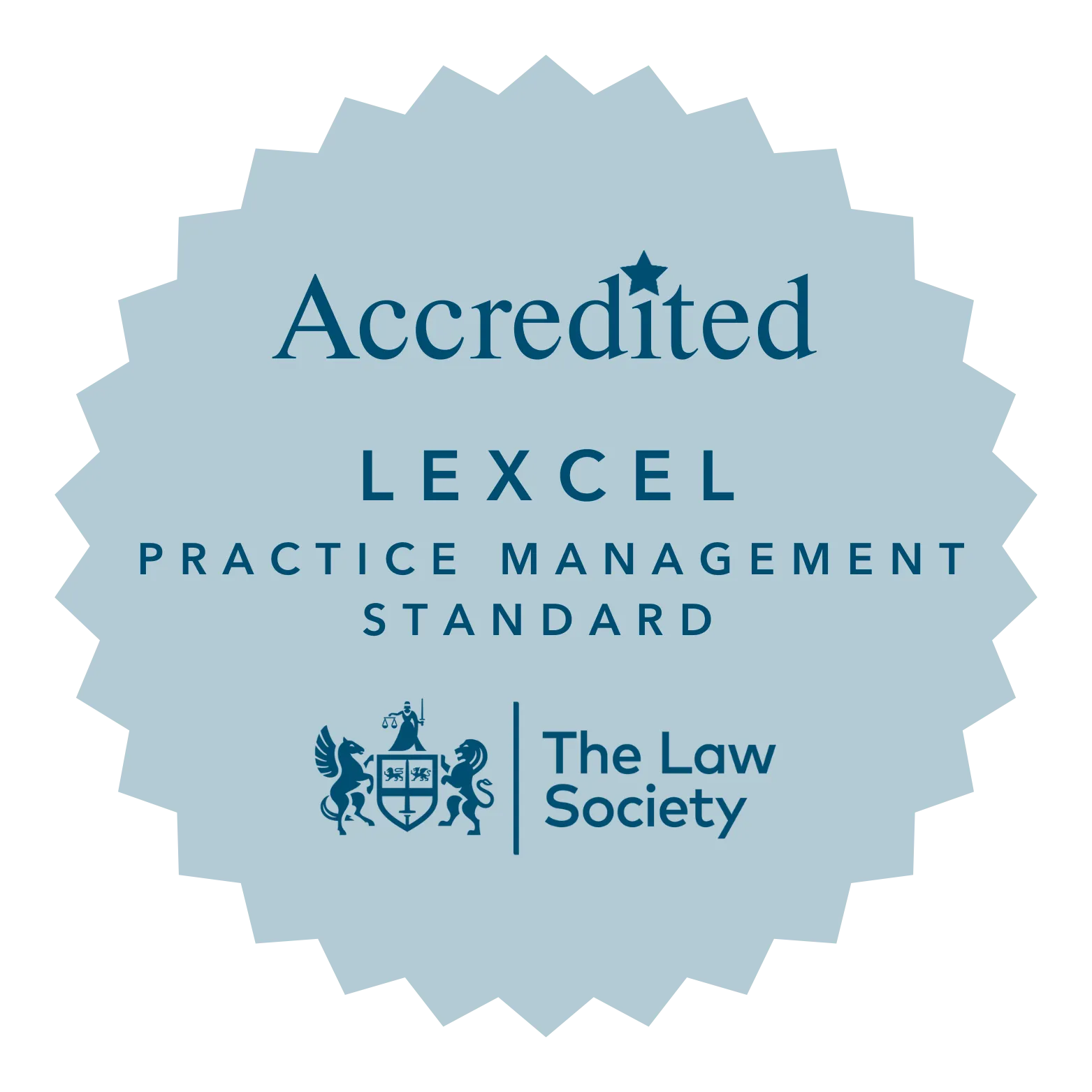 We are Lexcel Accredited