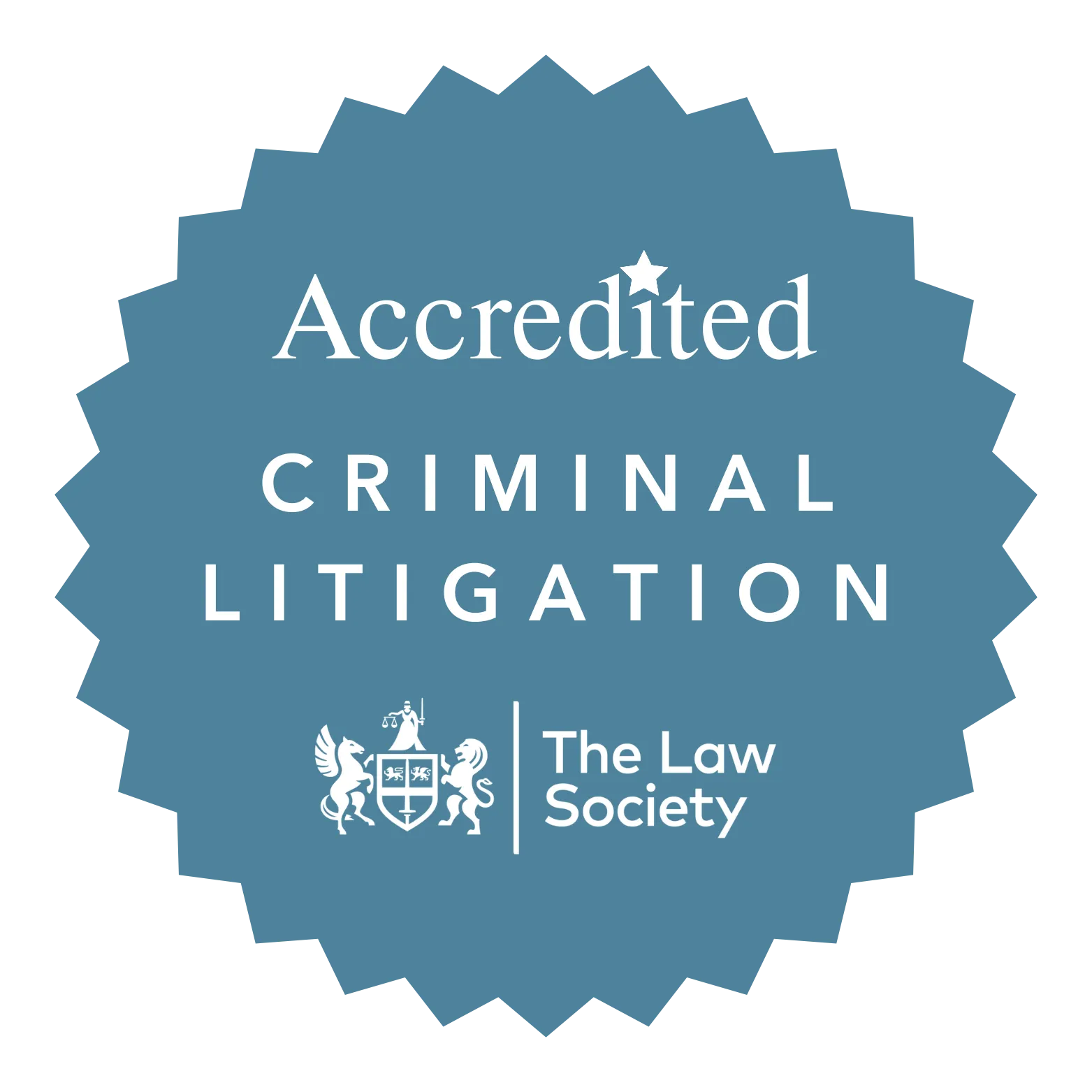 We are Law Society Criminal Litigation Accredited
